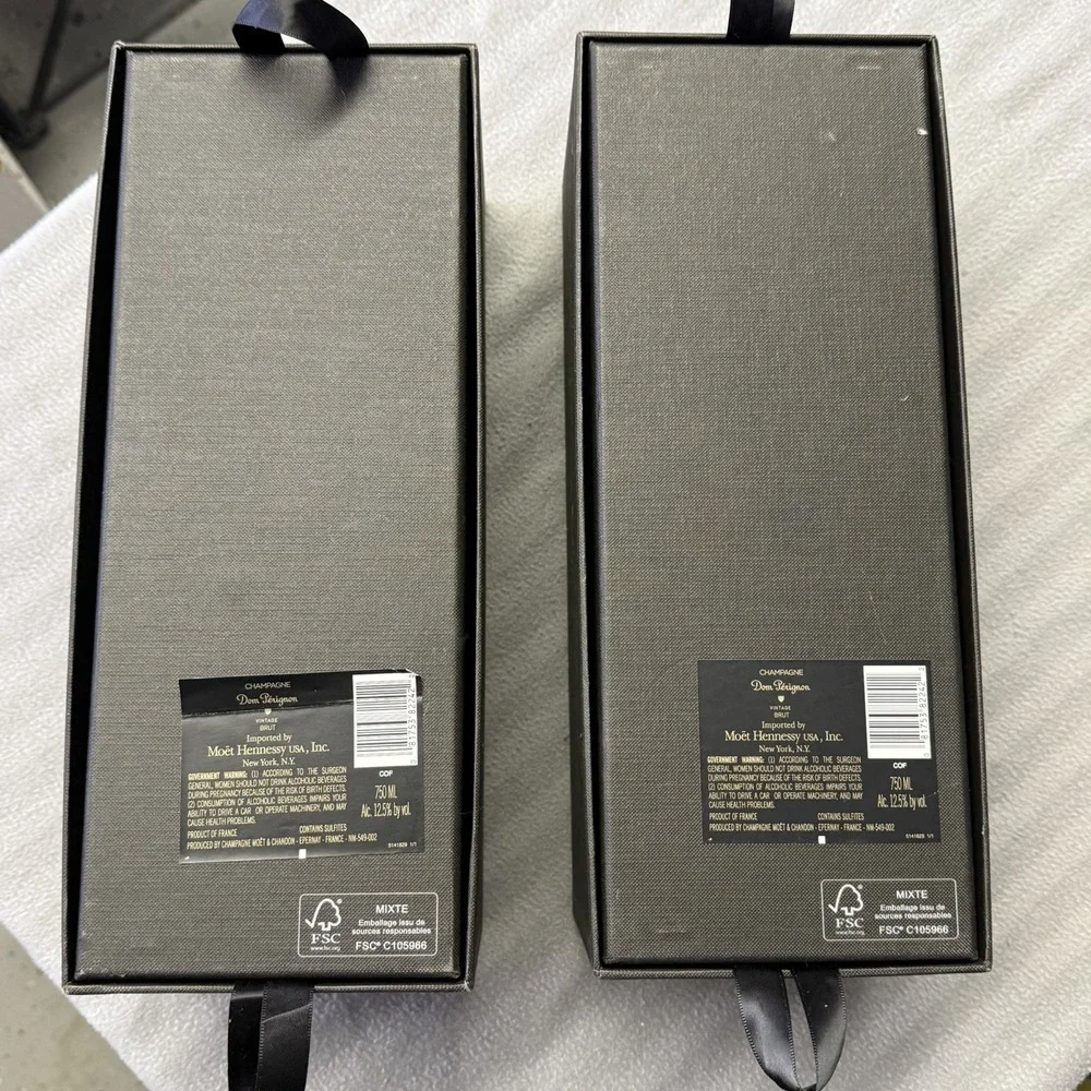 2 Empty Don Perignon Champagne Brut  2010 Empty Boxes
